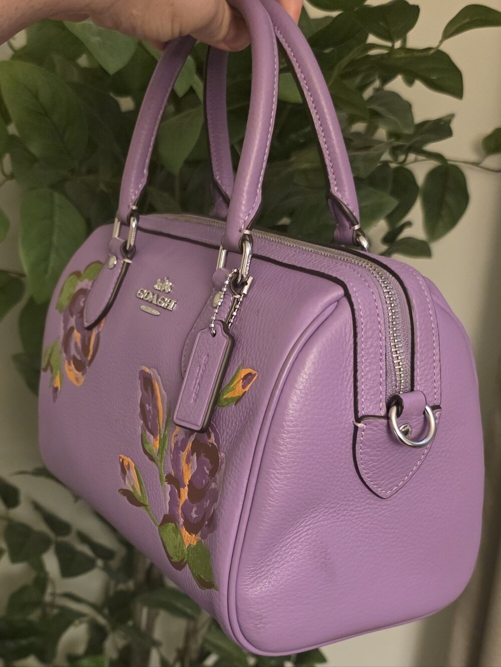 Coach Rowan Satchel Iris Print with Original Crossbody Strap - Picture 3 of 9